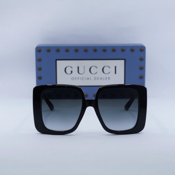 Gucci GG1314S 001 Square Sunglasses – Black/Grey main image 8